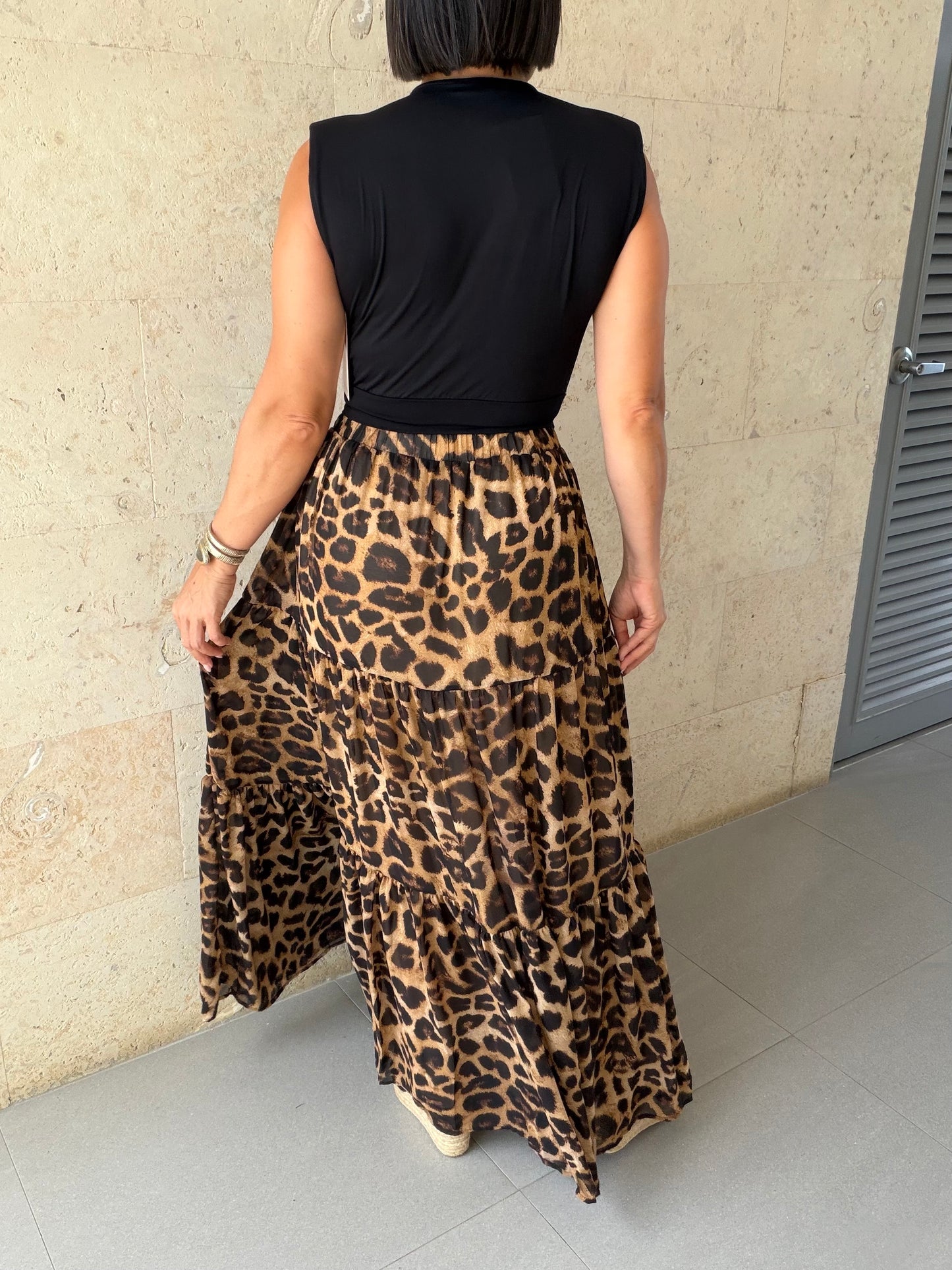Leopard Maxi Skirt