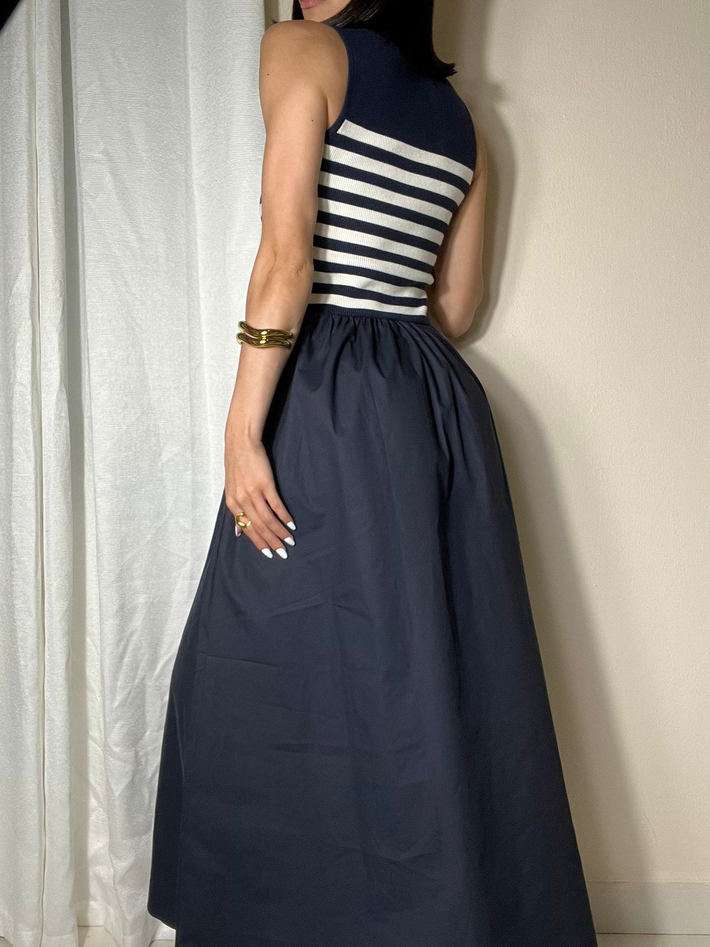 Roa striped mid dress