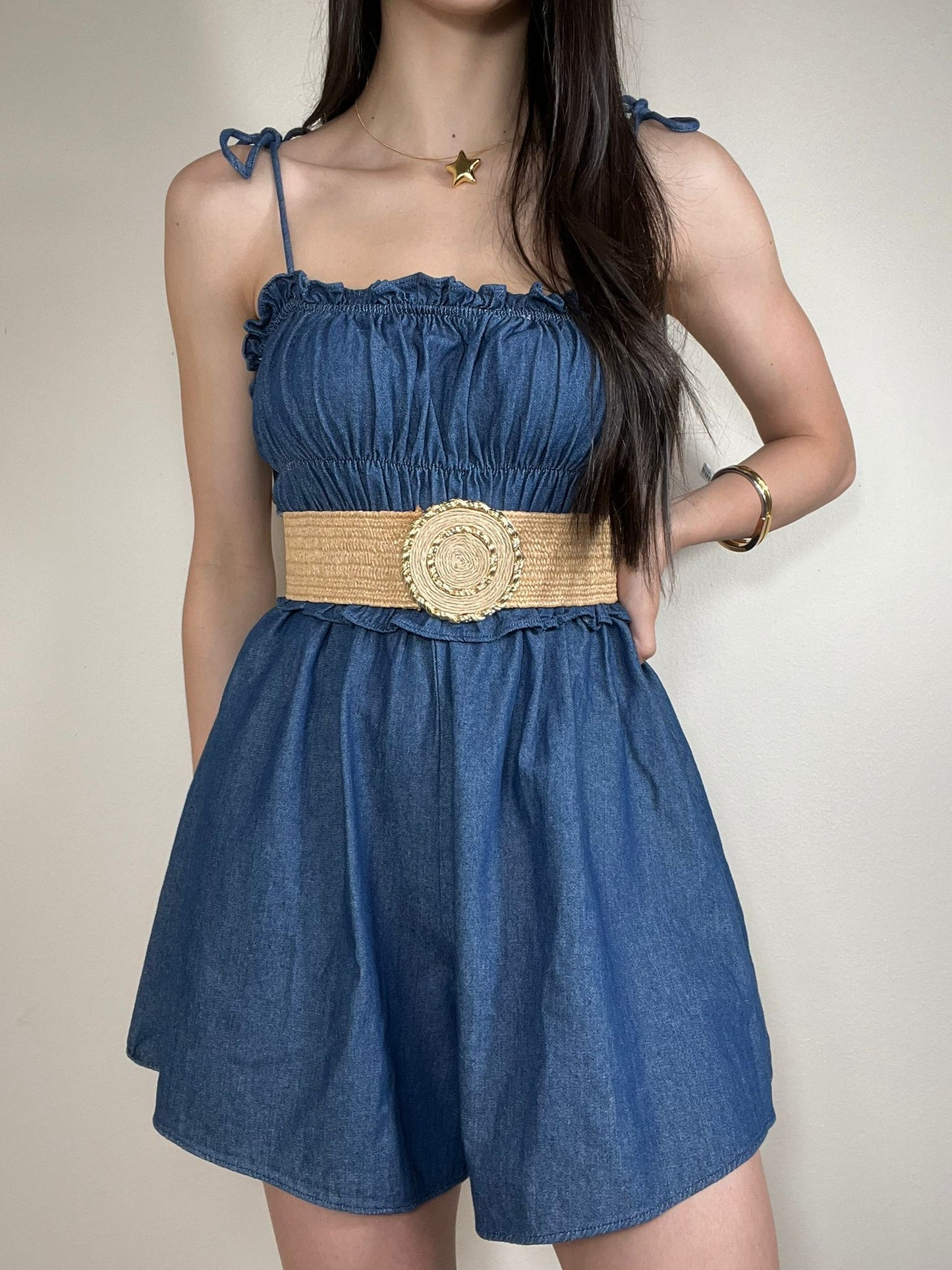 Marla Denim Romper