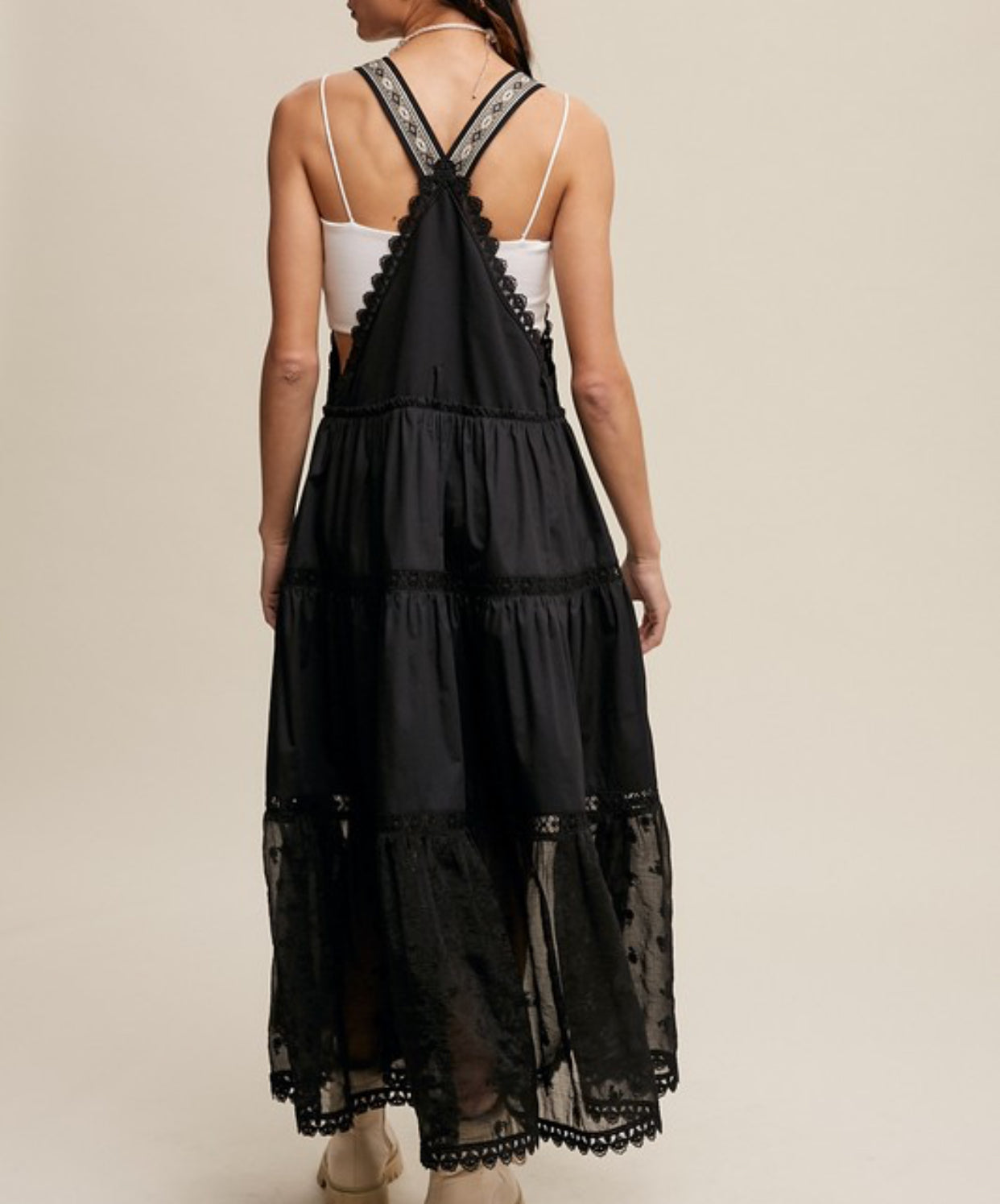 Graciela Overall Dress Black