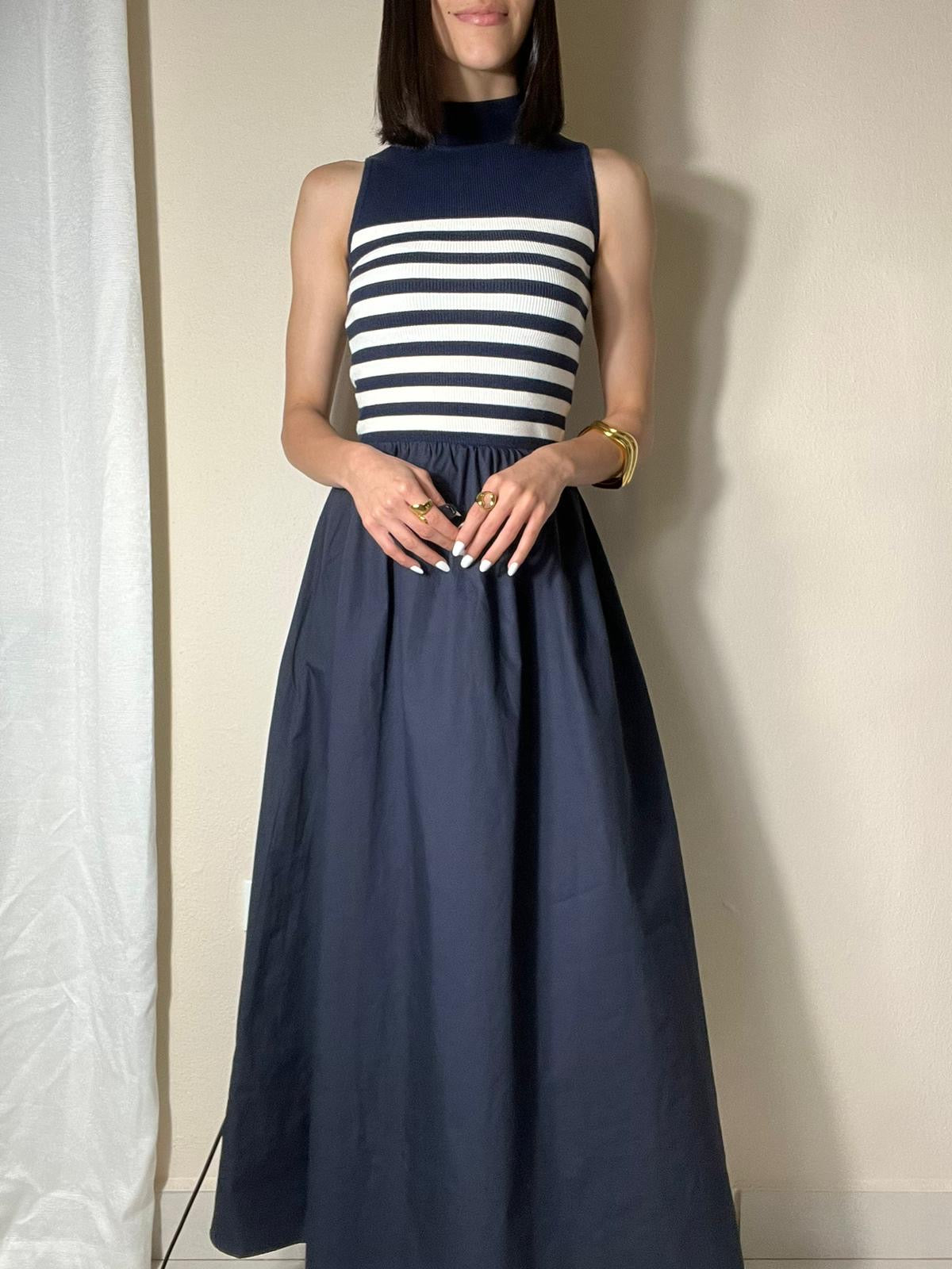 Roa striped mid dress