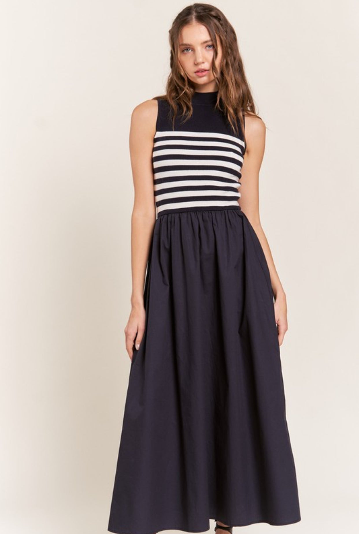 Roa striped mid dress