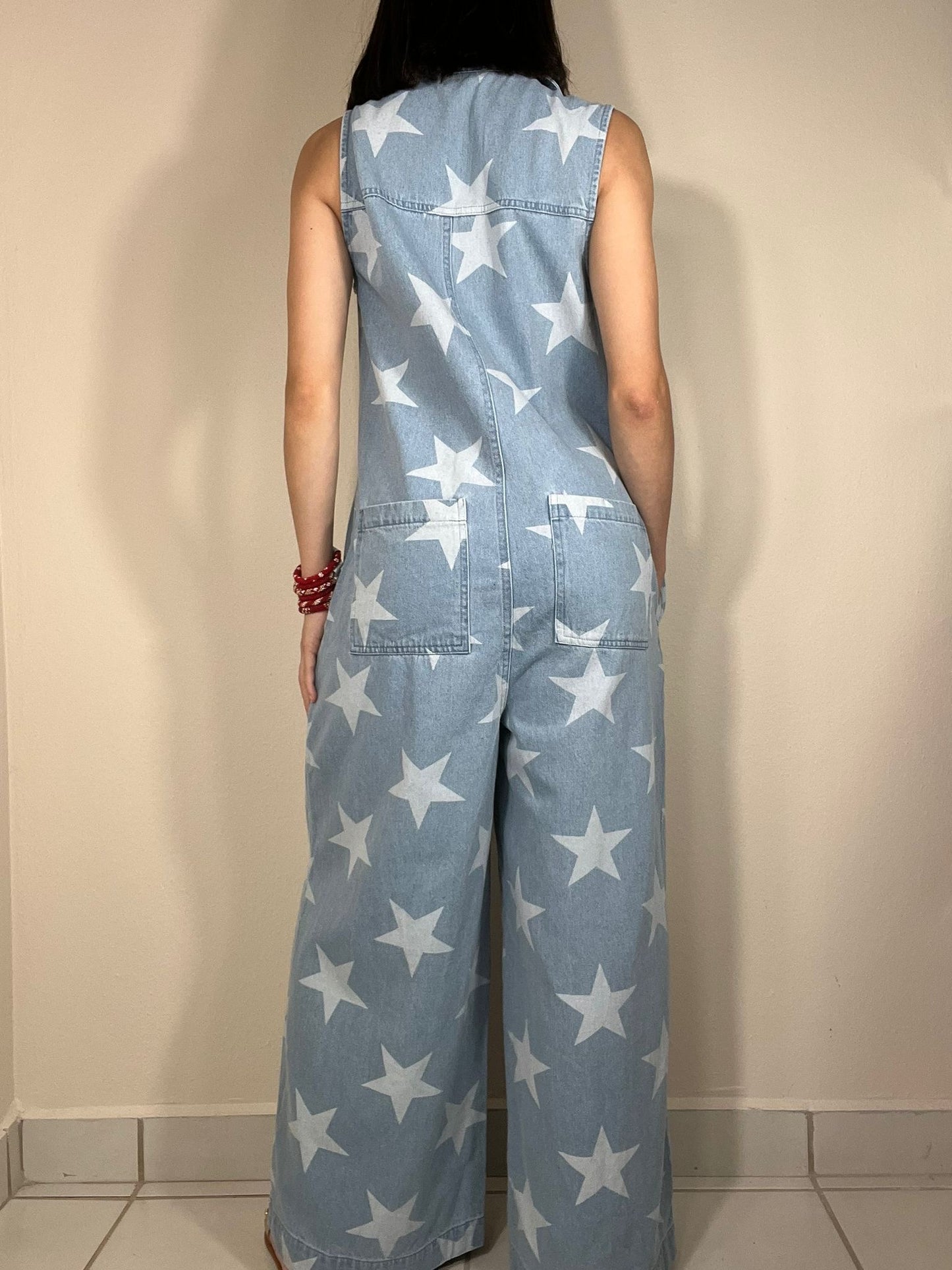 Star Denim Jumpsuit