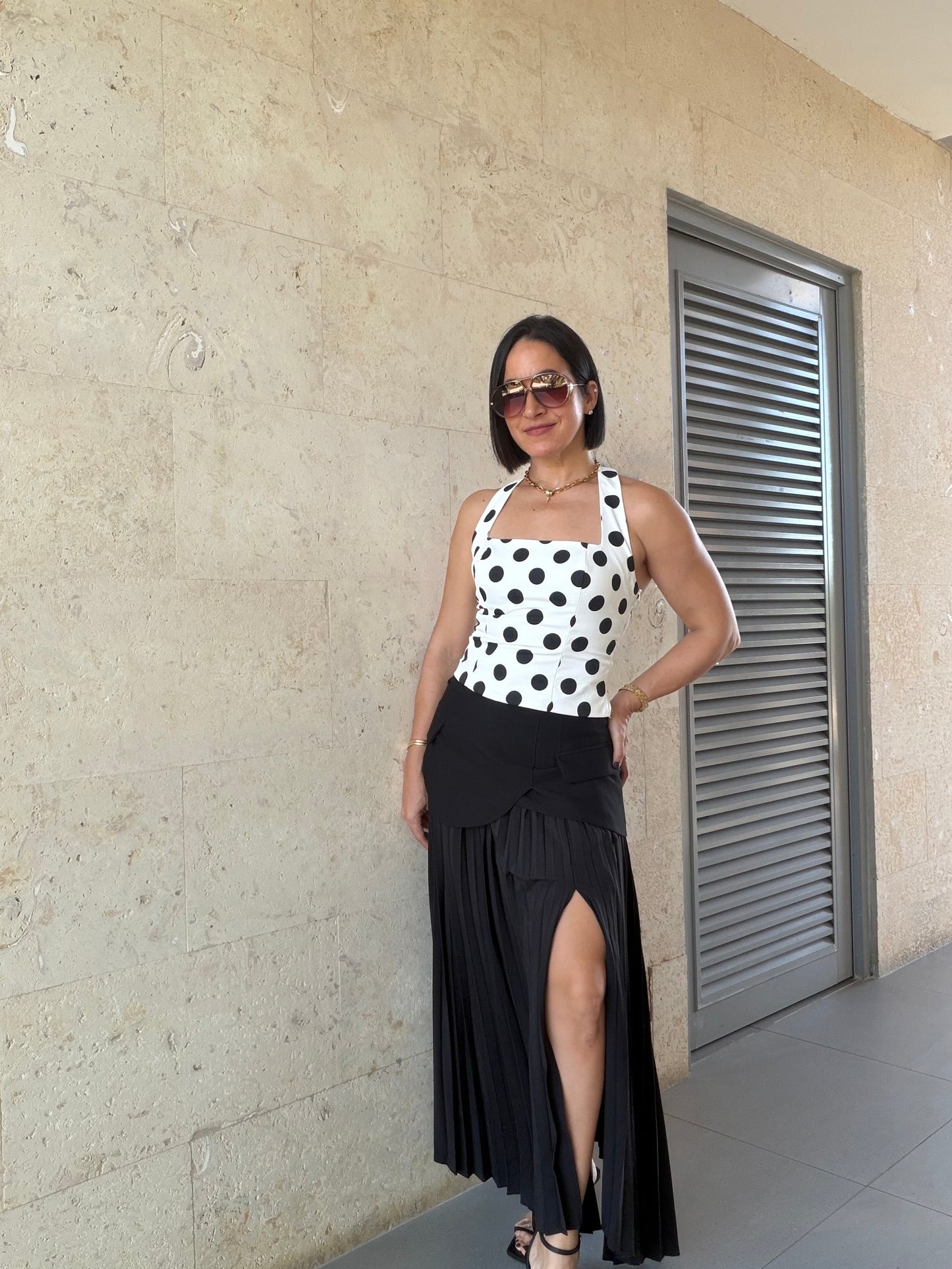 Agata Asymmetric Skirt Black