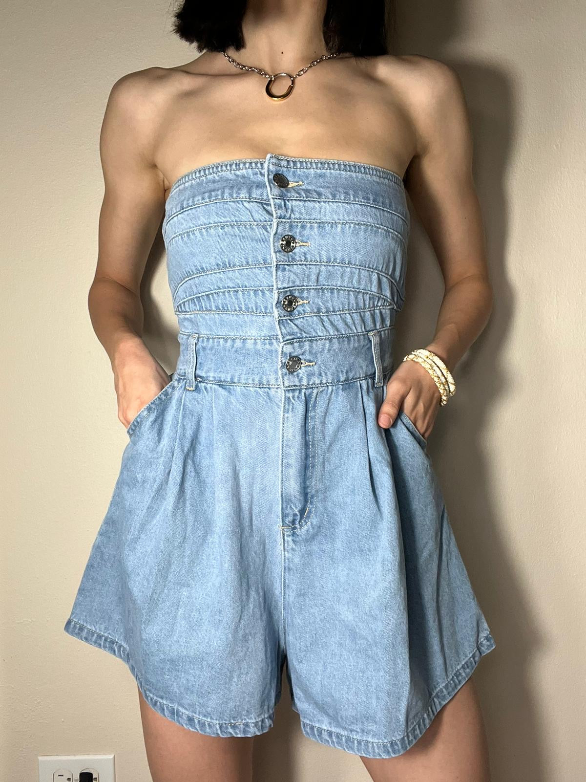 Jena Denim Romper