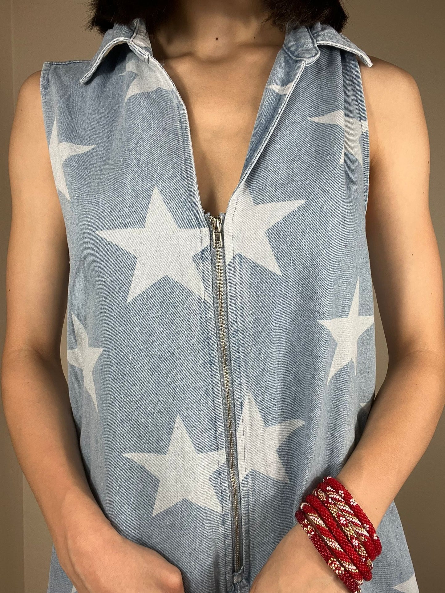 Star Denim Jumpsuit
