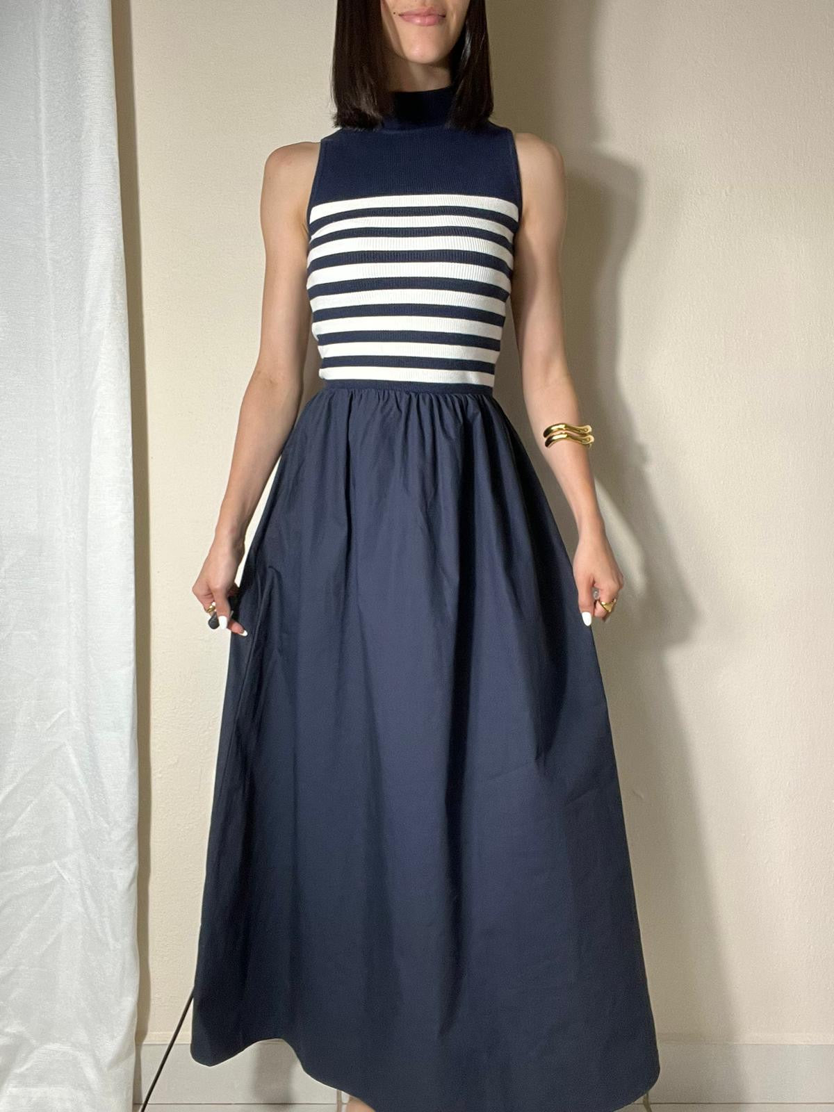 Roa striped mid dress