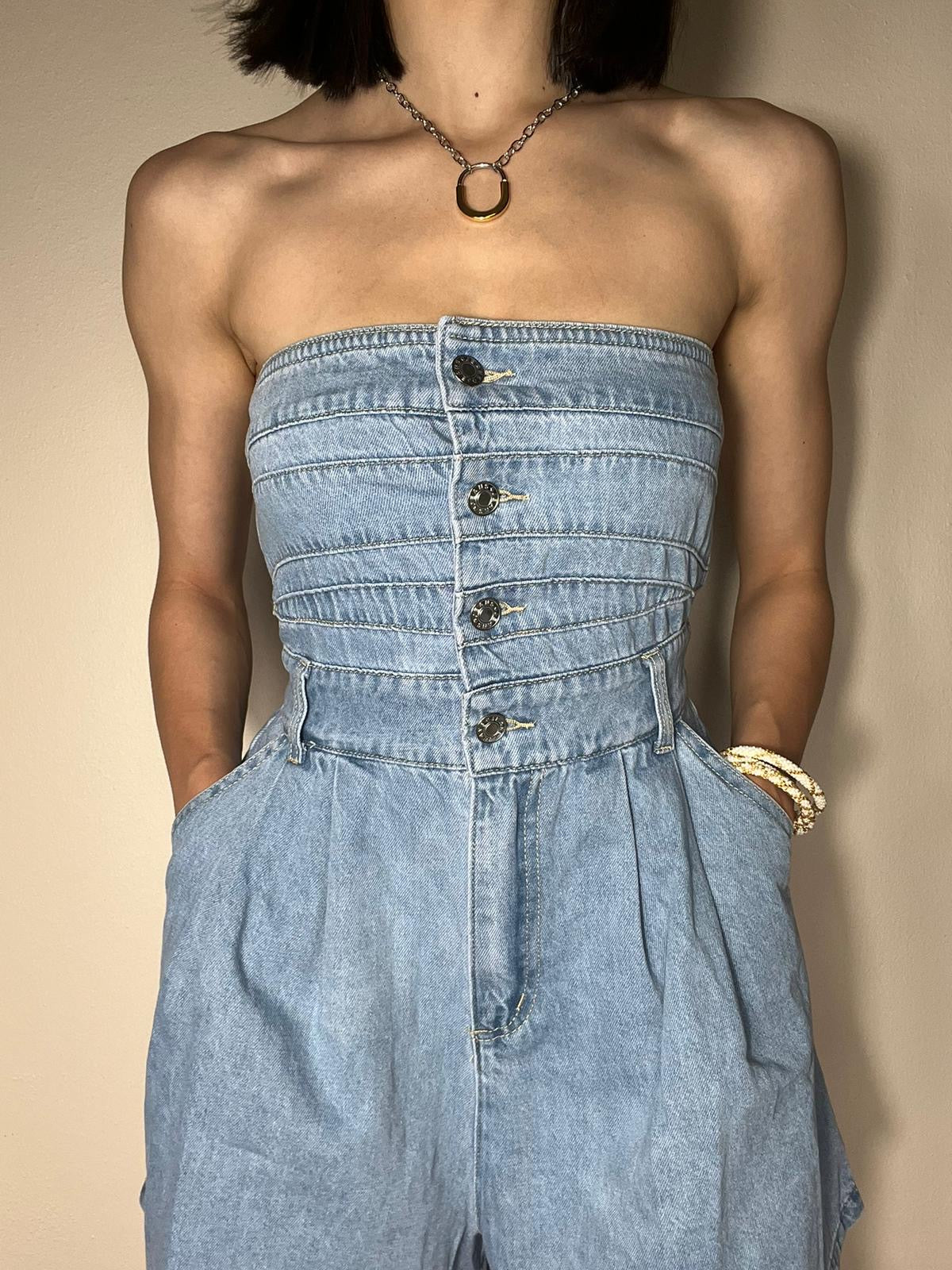Jena Denim Romper