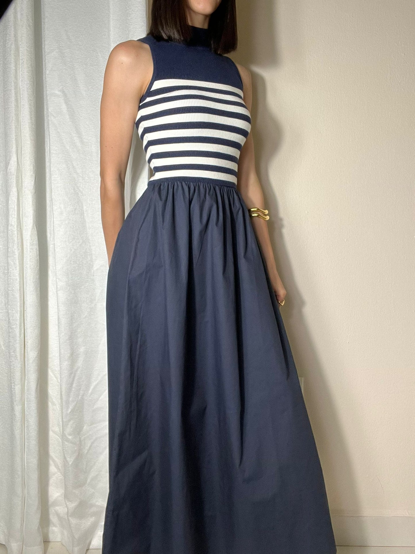 Roa striped mid dress