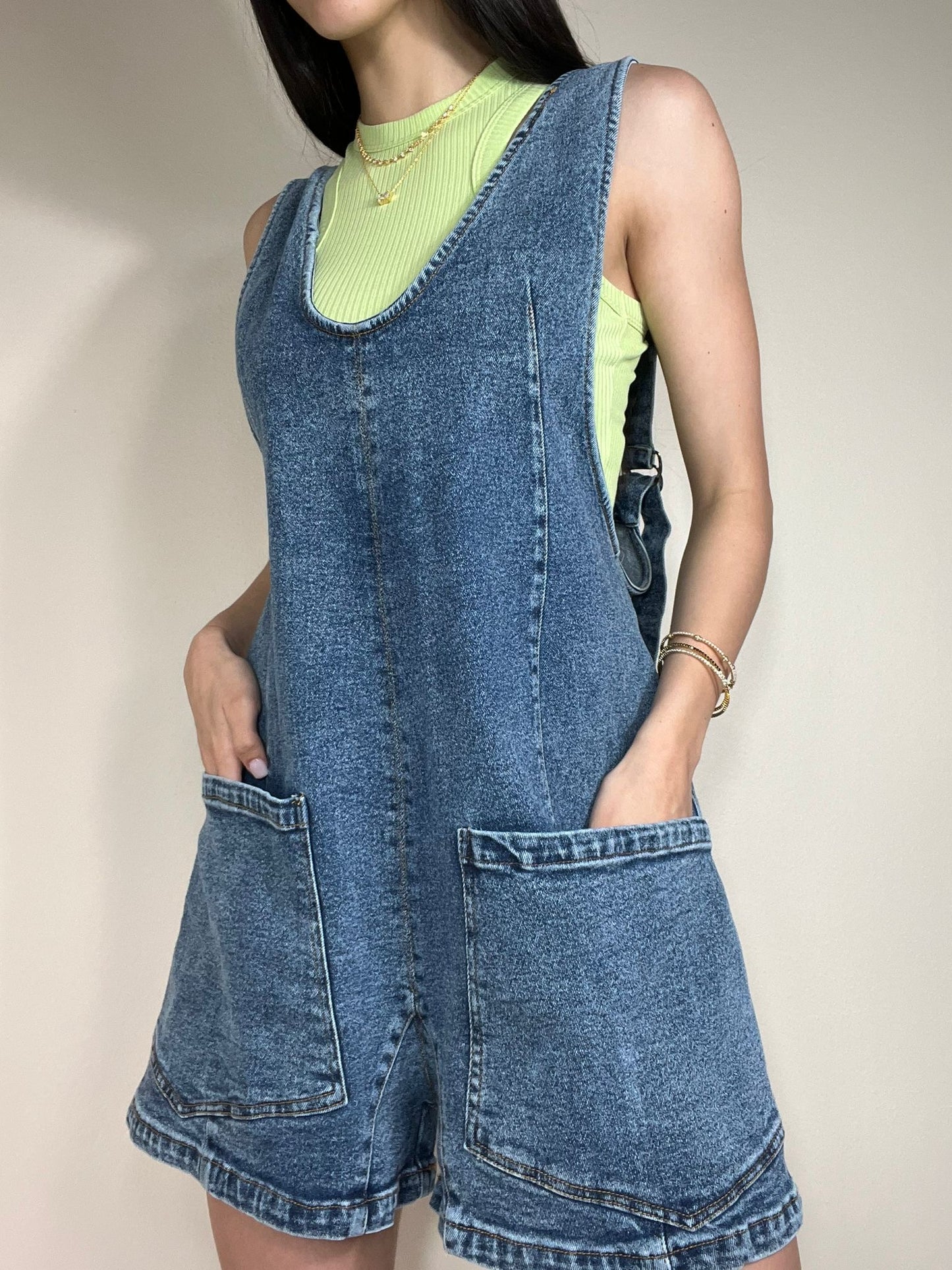 Melany Denim Romper