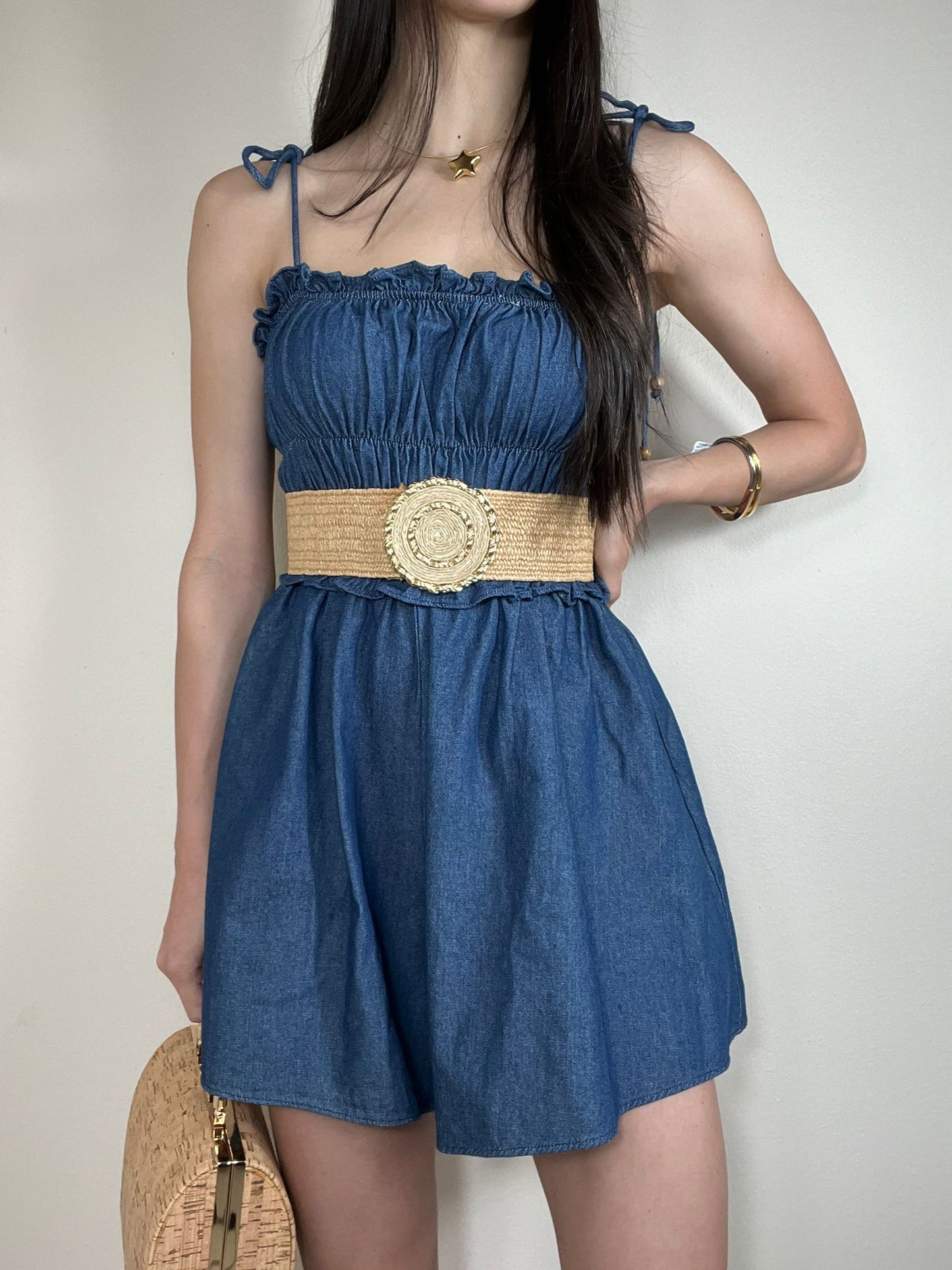 Marla Denim Romper
