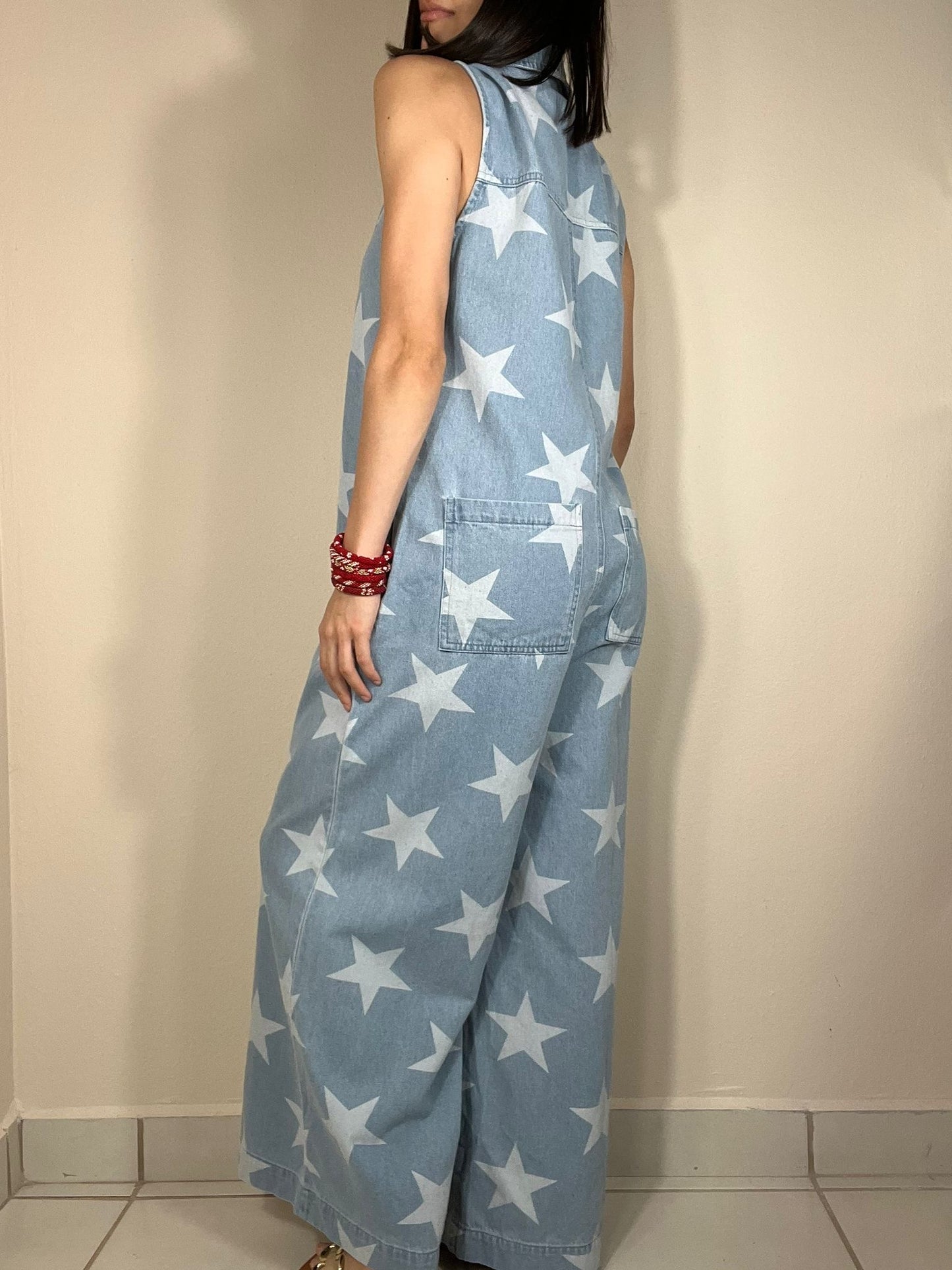 Star Denim Jumpsuit