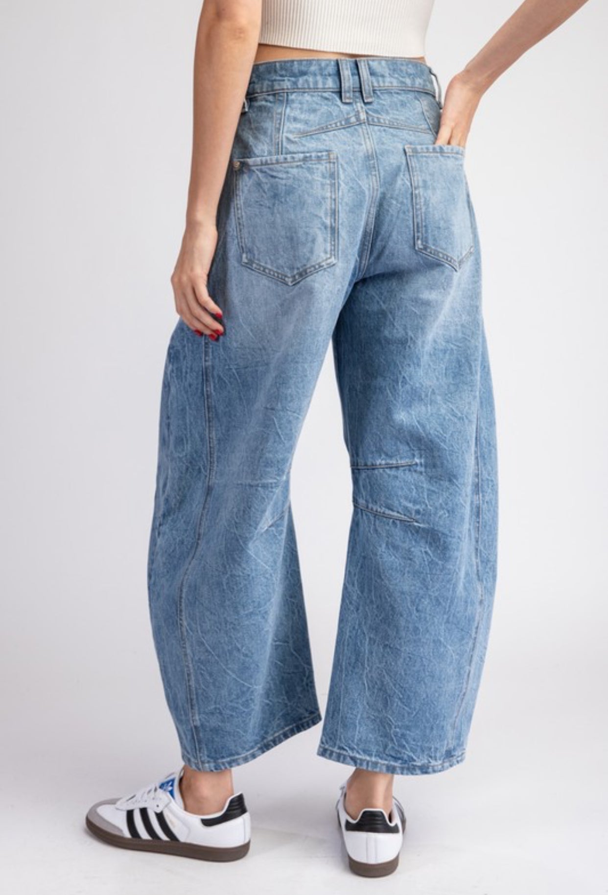 Blu Barrel Denim Pants