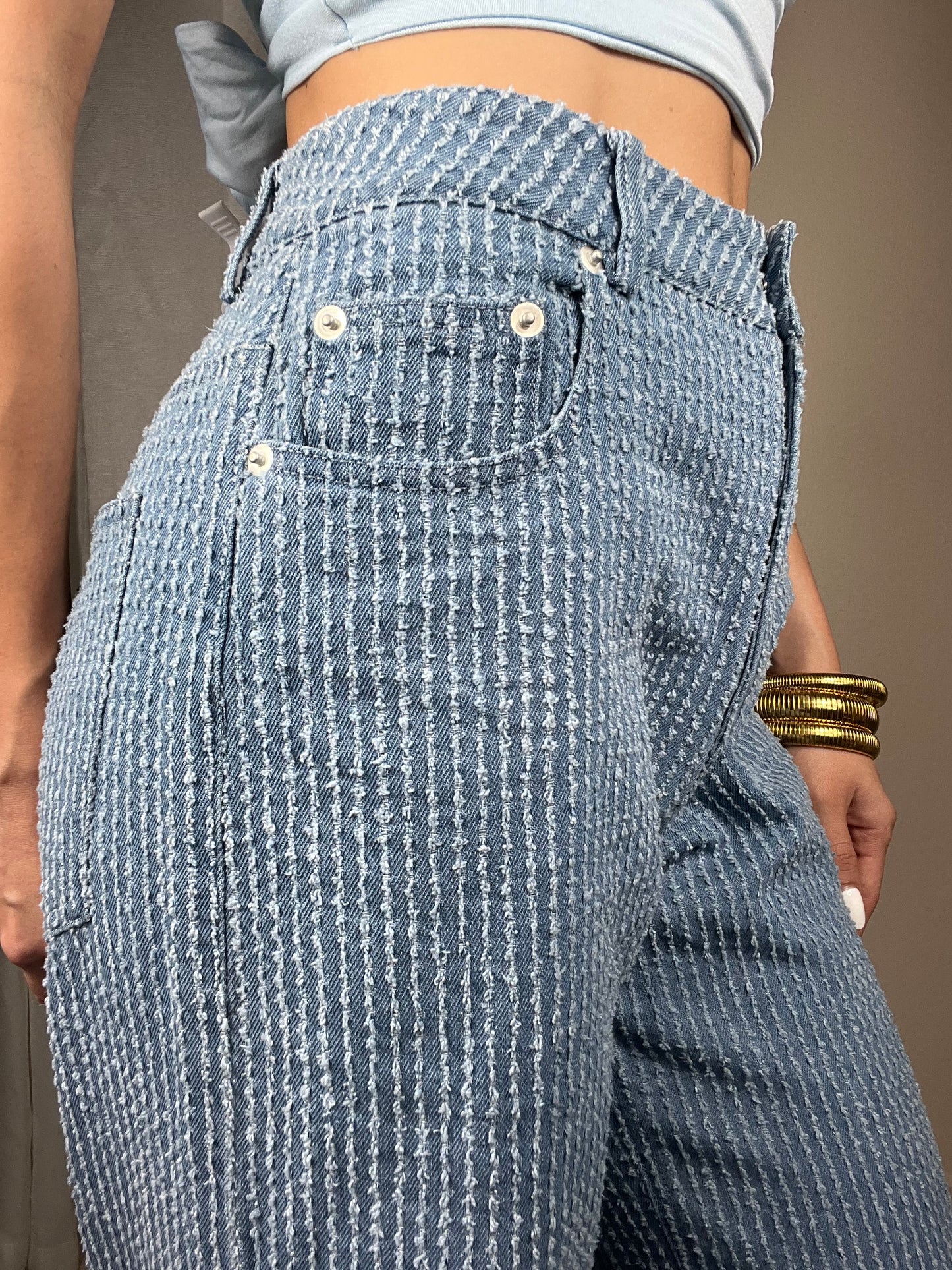 Maia Stripe Denim Bottom