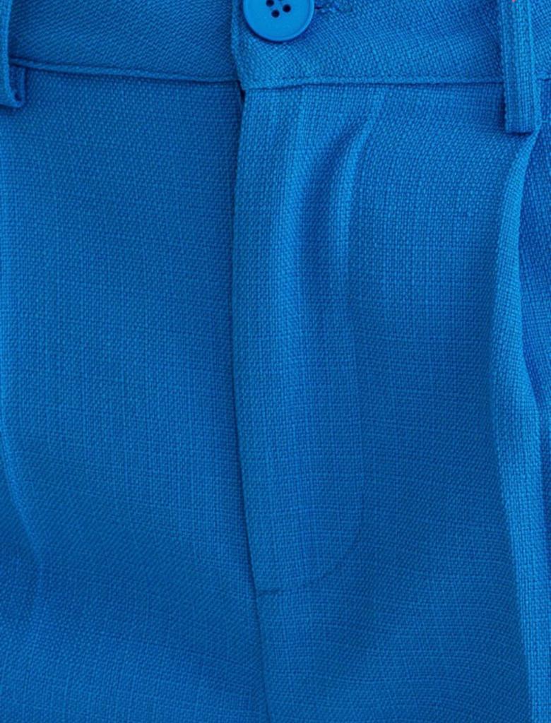 Le Blue High Waisted Wide Leg Pleated Pants