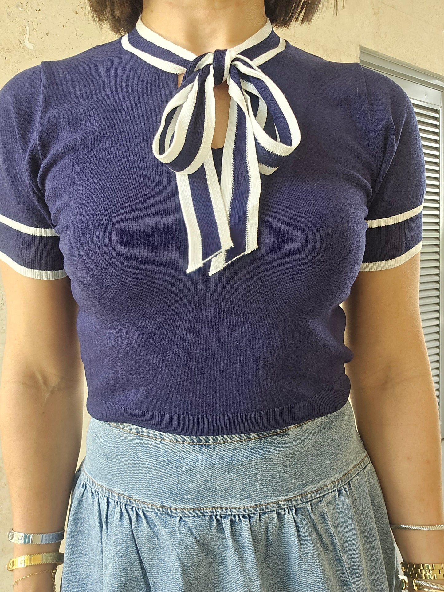 Zera Navy Top