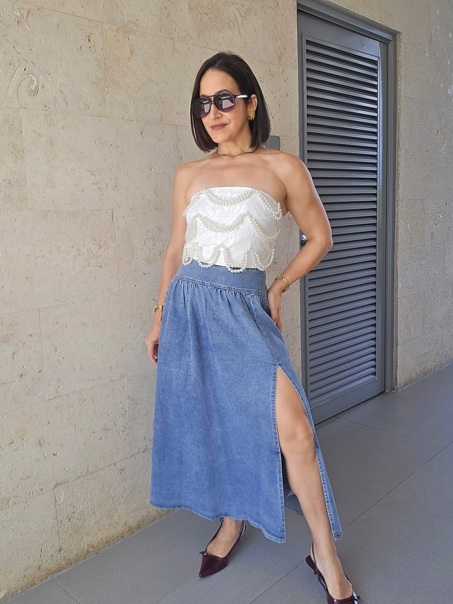 Merari Denim Skirt