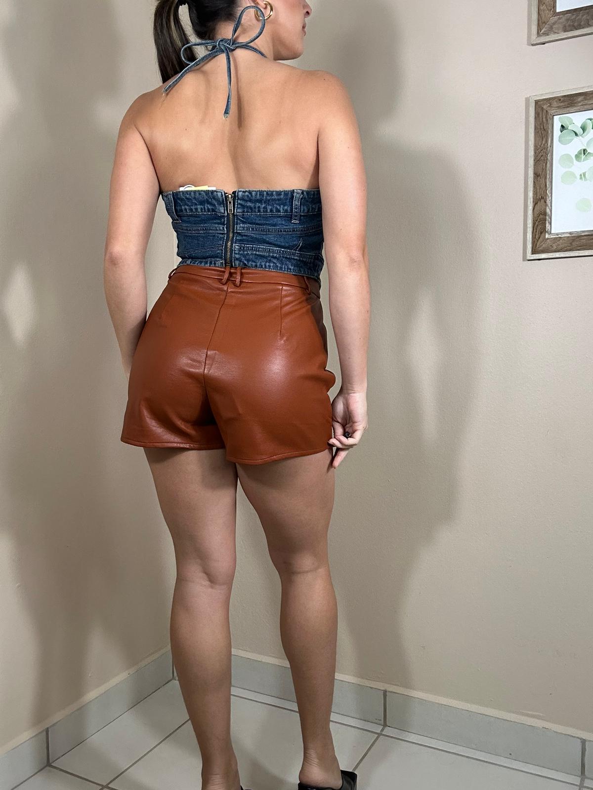 Noel Vegan Leather Shorts