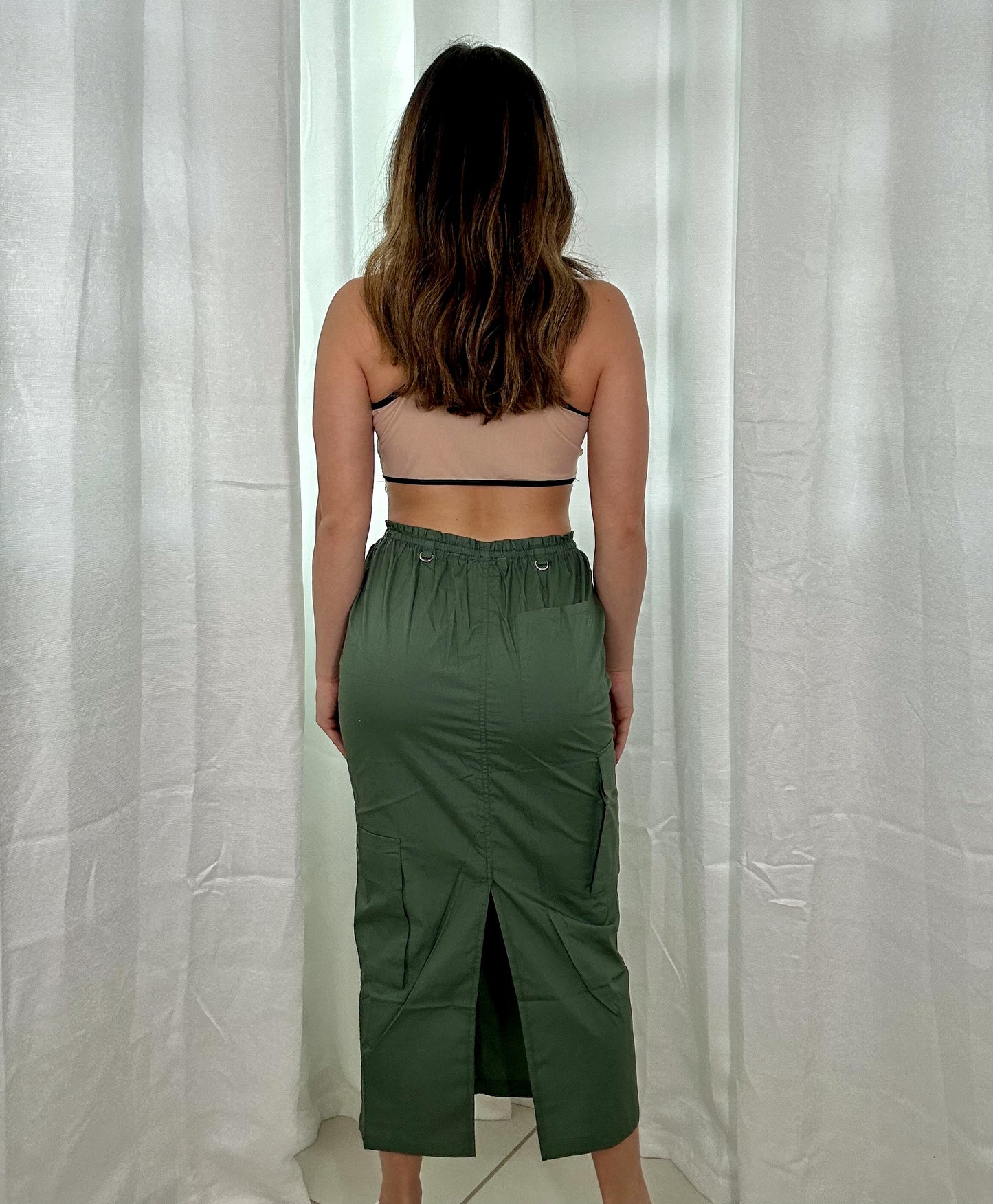 Sydney Olive Cargo Skirt