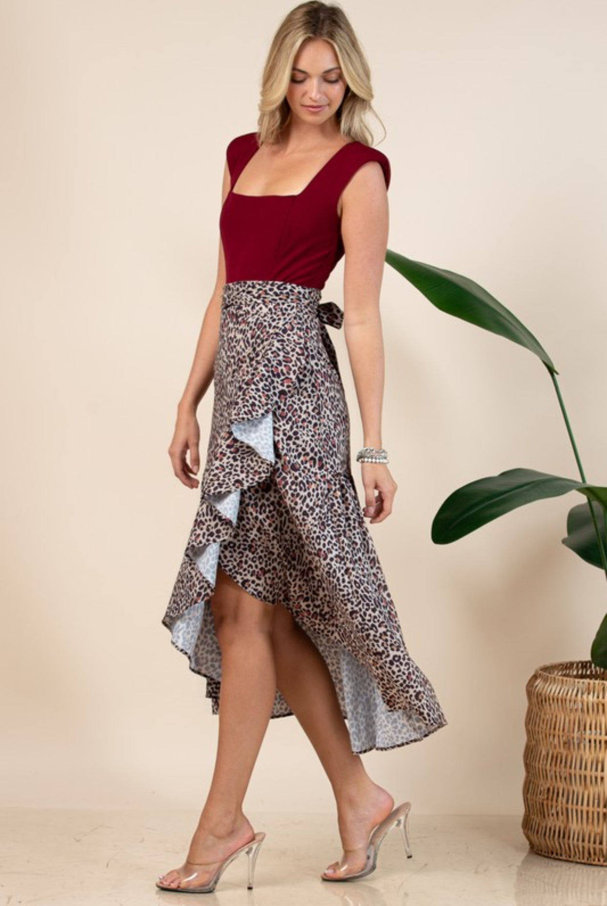 Lia Animal Print Skirt