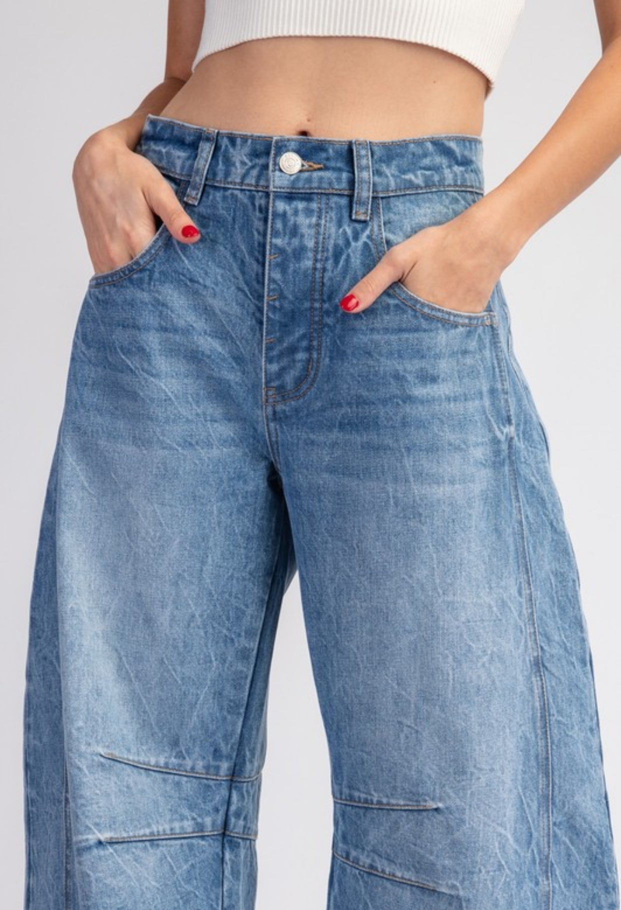 Blu Barrel Denim Pants