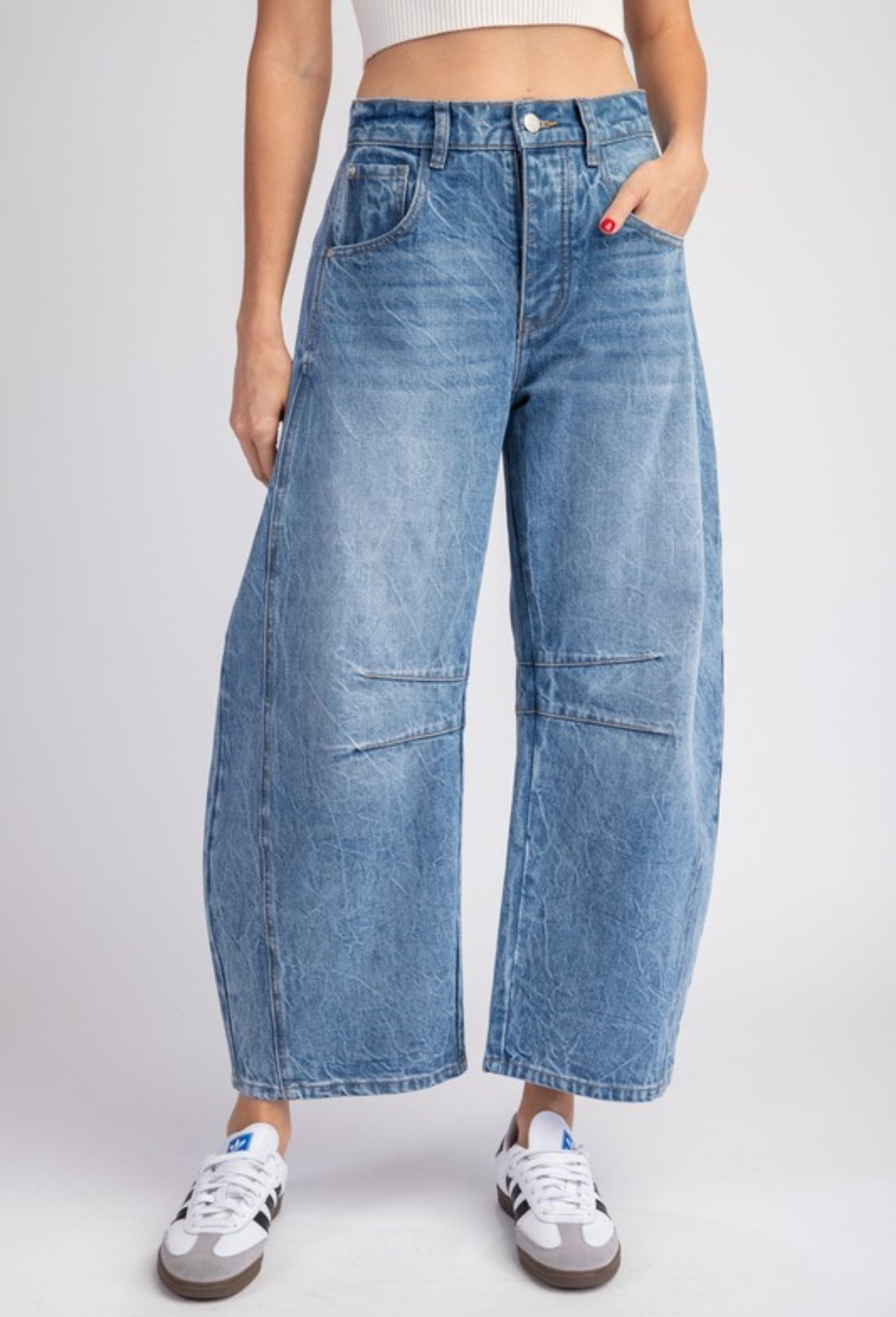 Blu Barrel Denim Pants