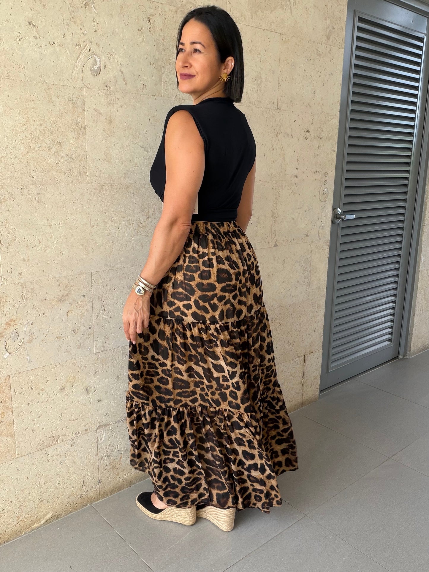 Leopard Maxi Skirt