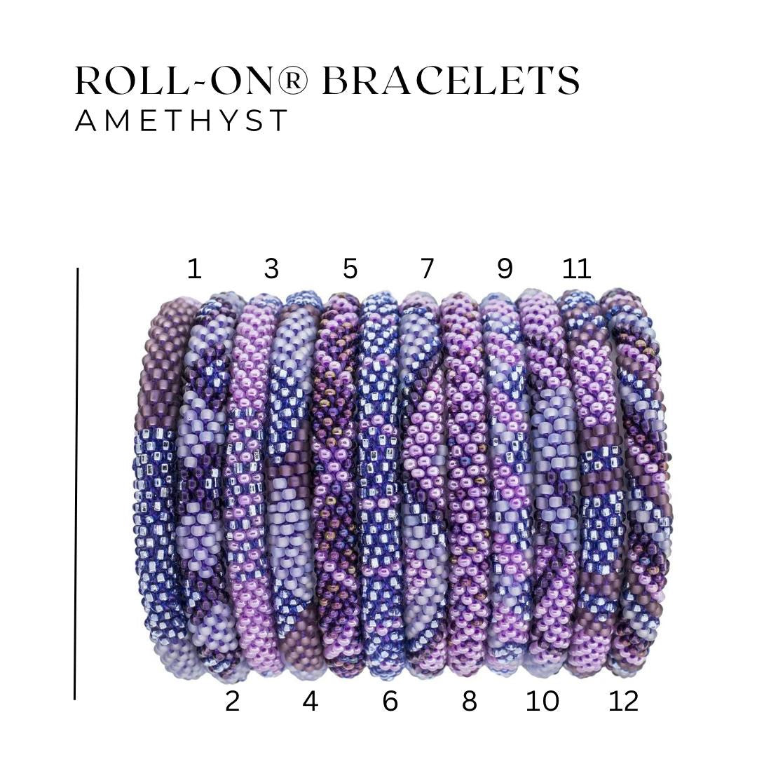 AIDTHROUGHTRADE THE ORIGINAL ROLL-ON® BRACELET -AMETHYST
