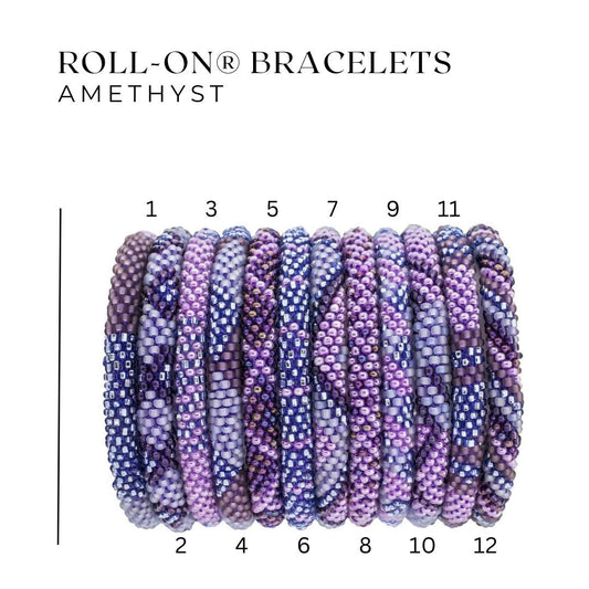 AIDTHROUGHTRADE THE ORIGINAL ROLL-ON® BRACELET -AMETHYST