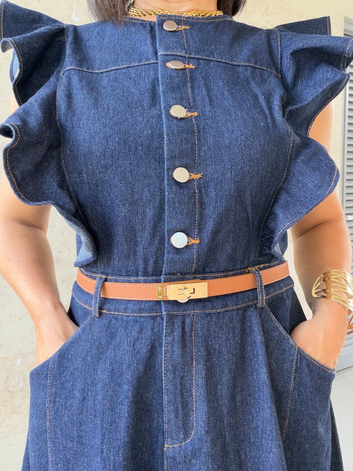 Florencia Dark Denim Dress