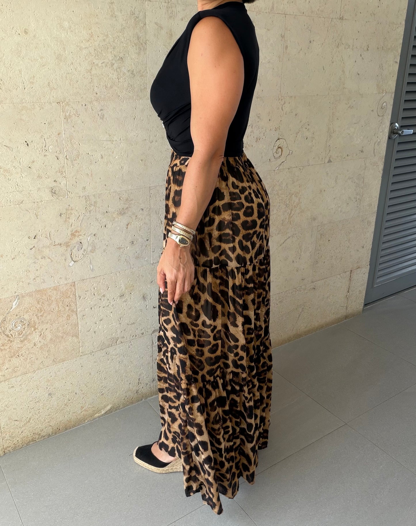 Leopard Maxi Skirt