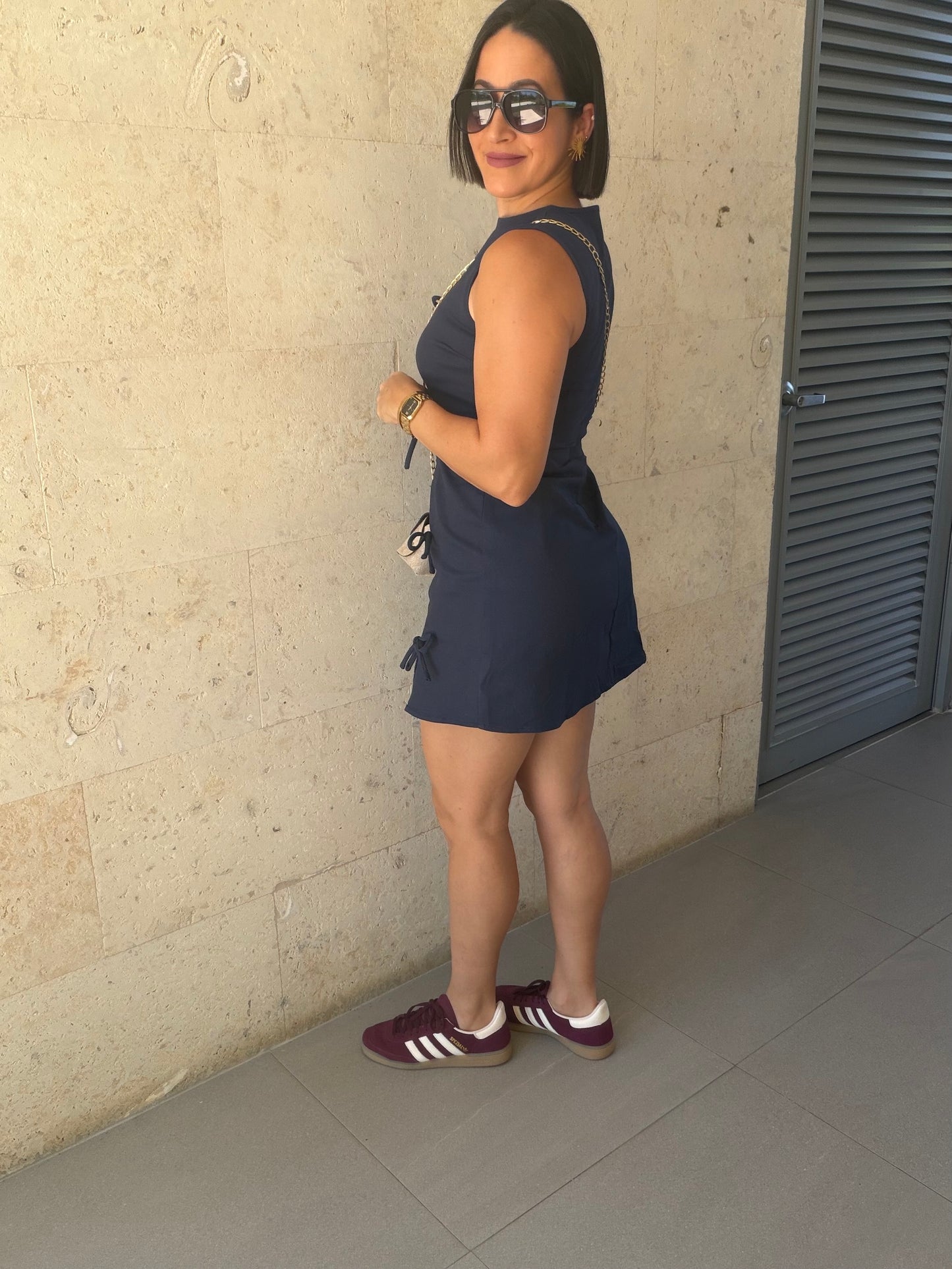 Ribbon mini dress
