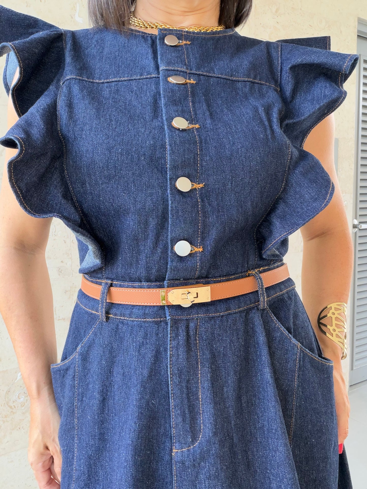 Florencia Dark Denim Dress