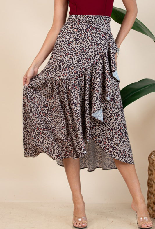 Lia Animal Print Skirt