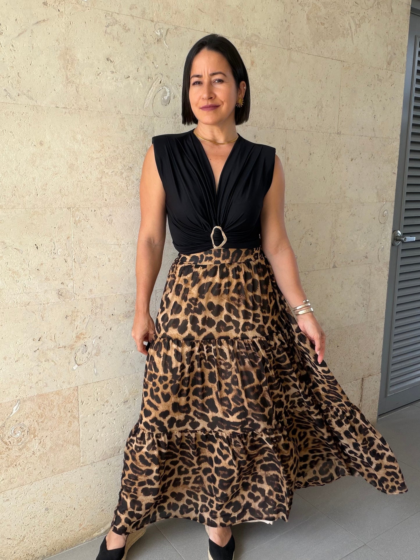Leopard Maxi Skirt