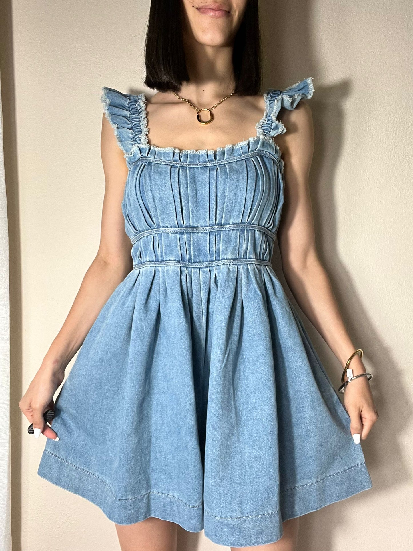 Mandy Denim Romper