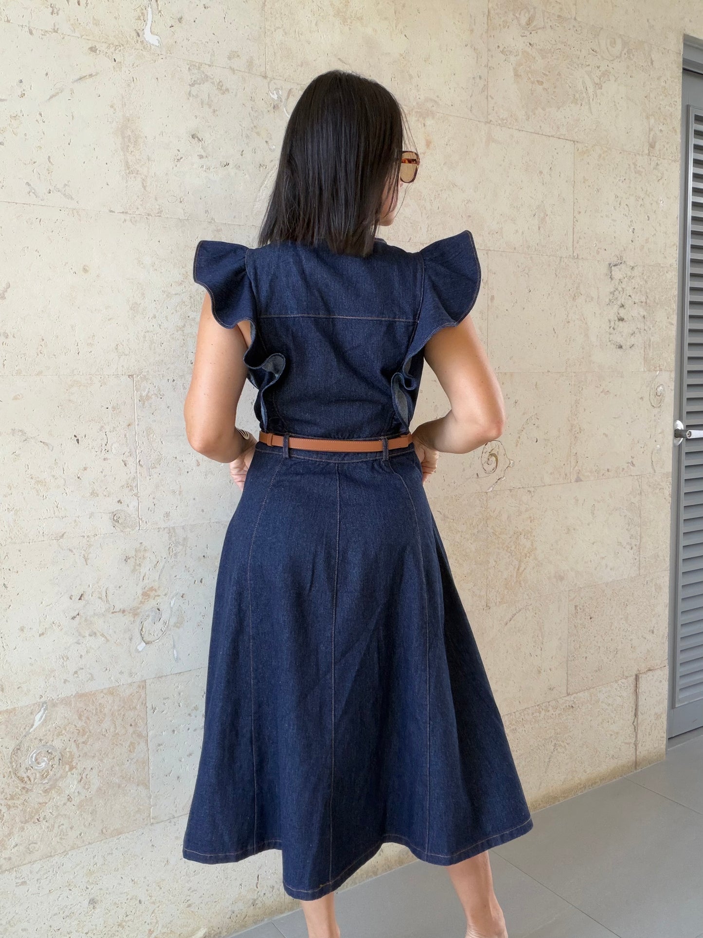 Florencia Dark Denim Dress