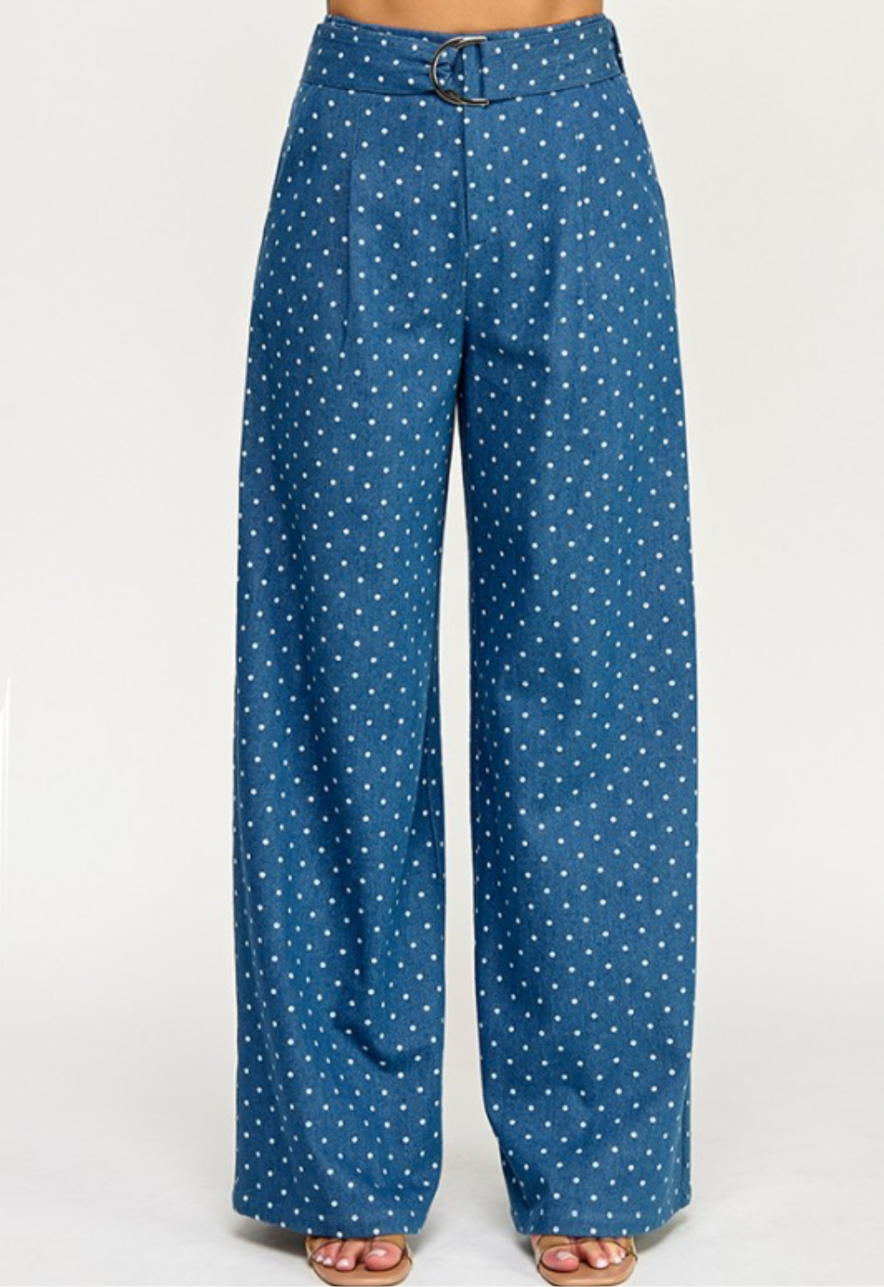 Polka Dots High Waist Denim Pants