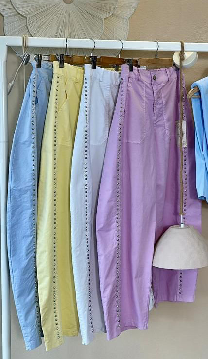 Studded Barrel Pants