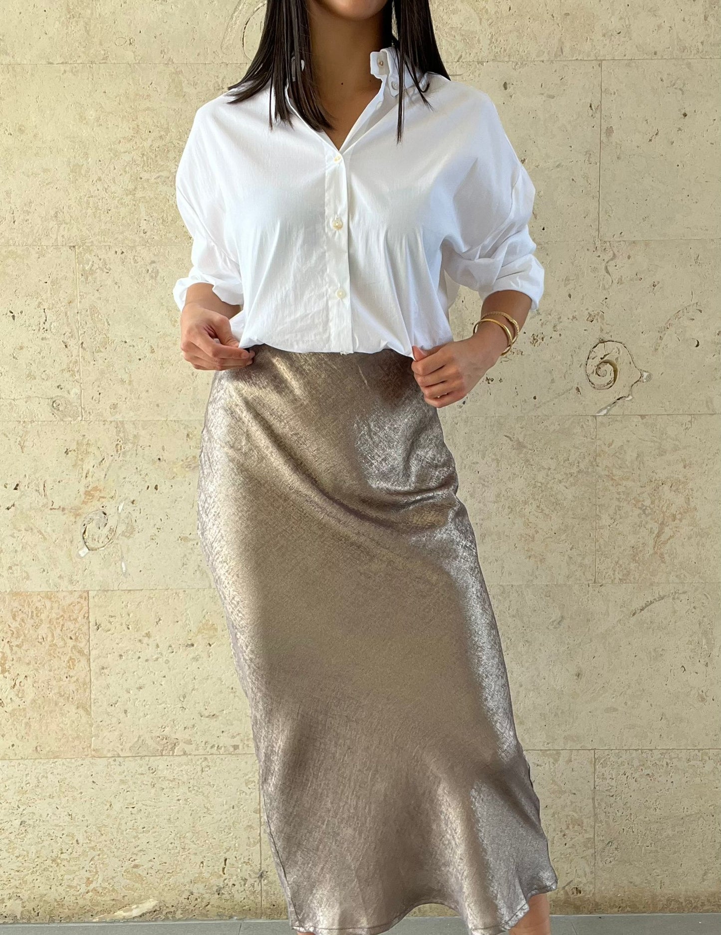 Lina Metallic Skirt