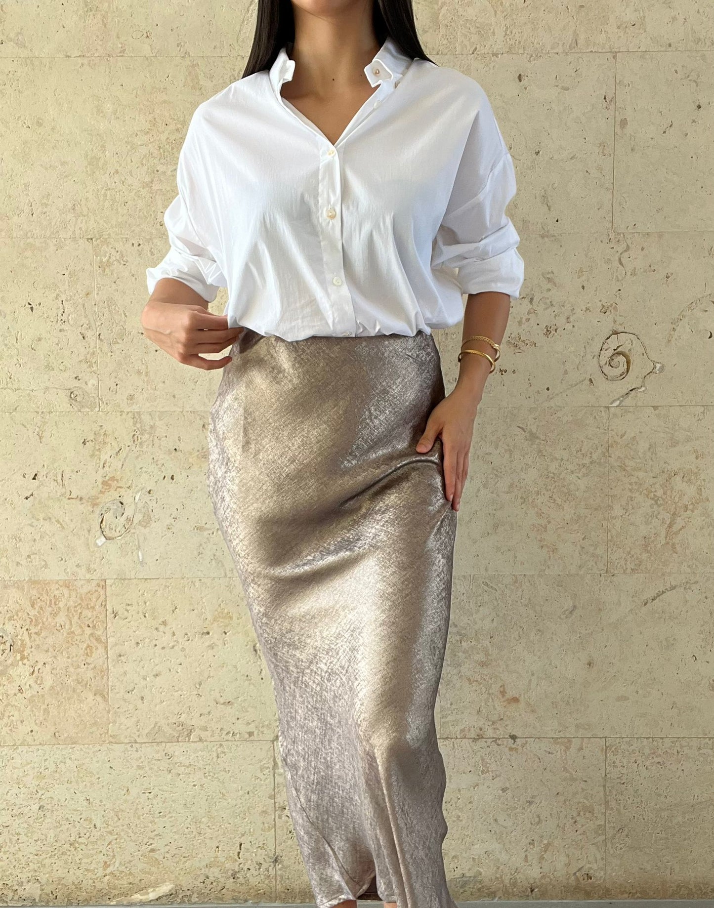 Lina Metallic Skirt