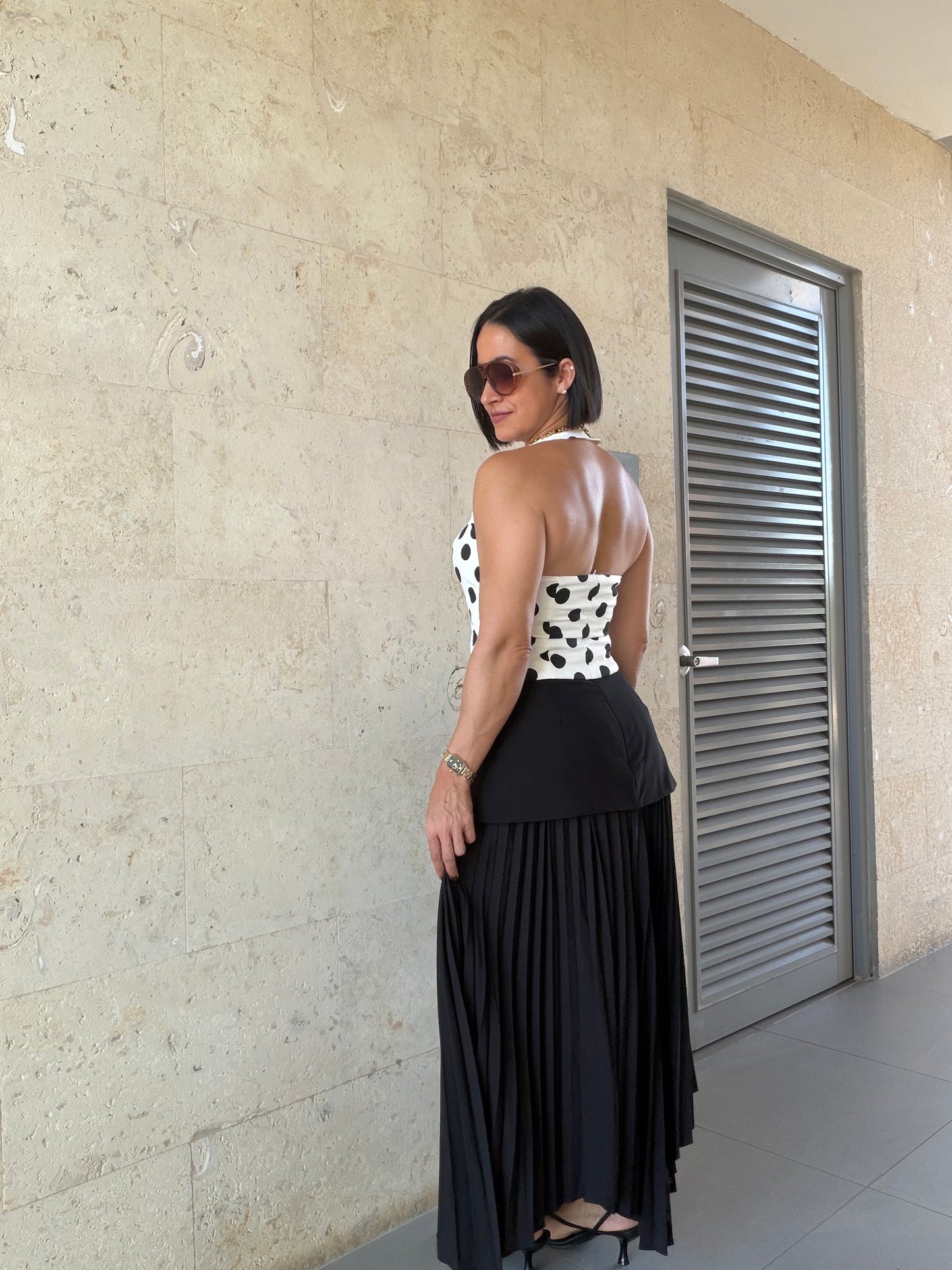 Agata Asymmetric Skirt Black