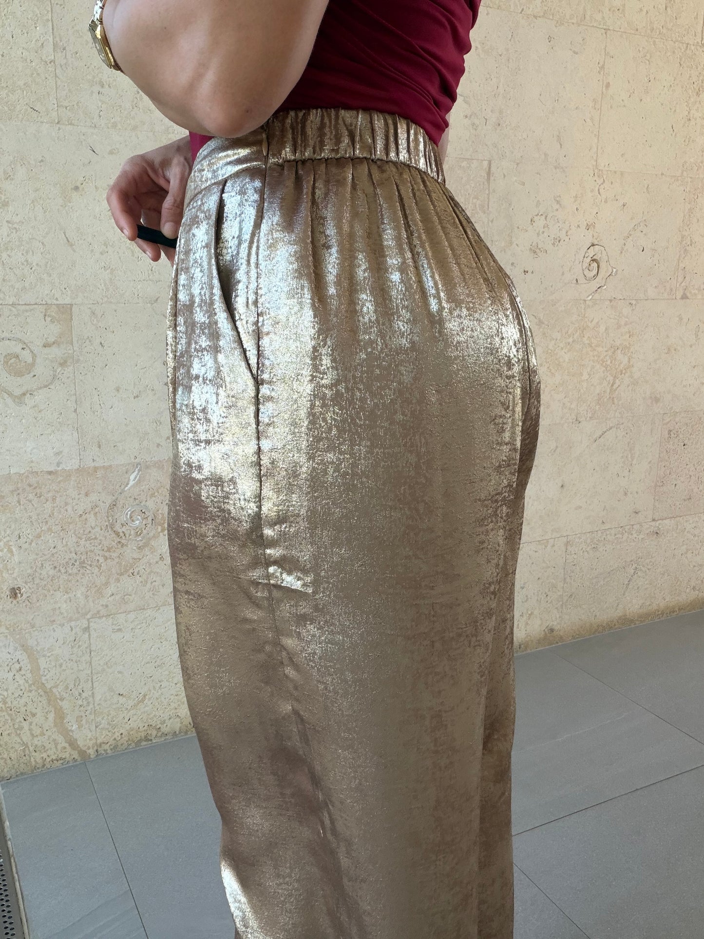 Christie Shimmer Pants Gold