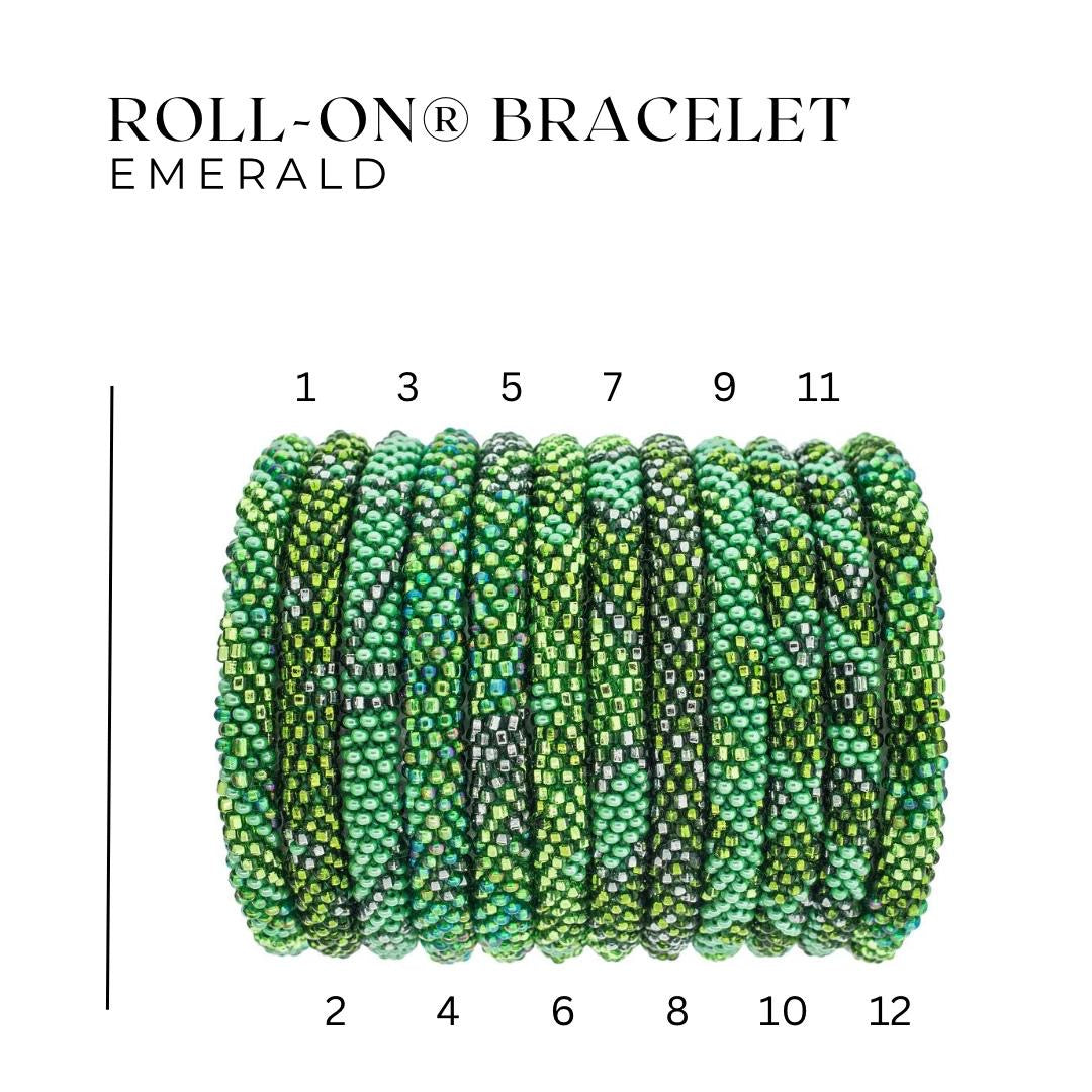 AIDTHROUGHTRADE THE ORIGINAL ROLL-ON® BRACELET - EMERALD