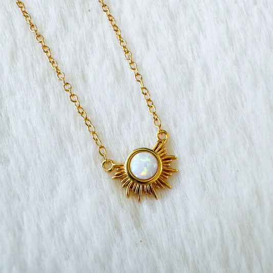 Opal Sun Necklace