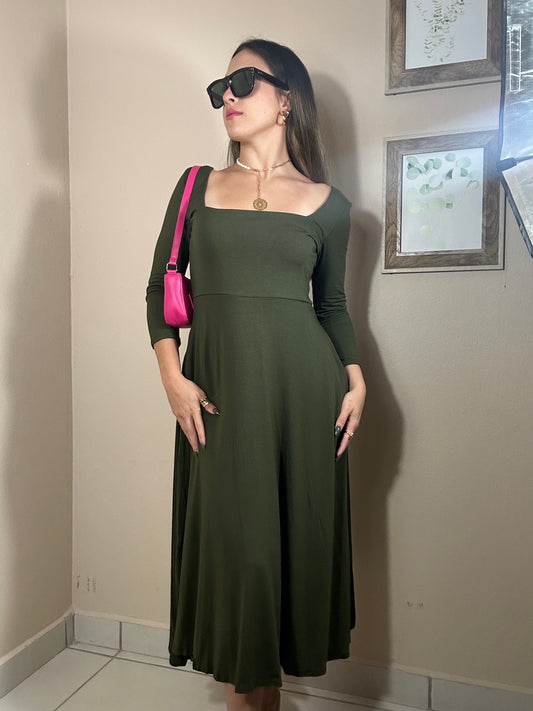 Olive Midi Dress