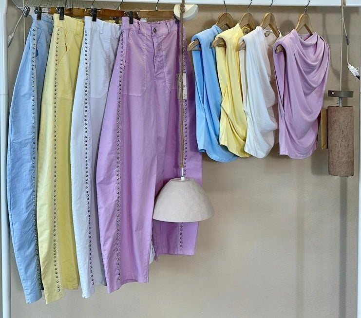 Studded Barrel Pants