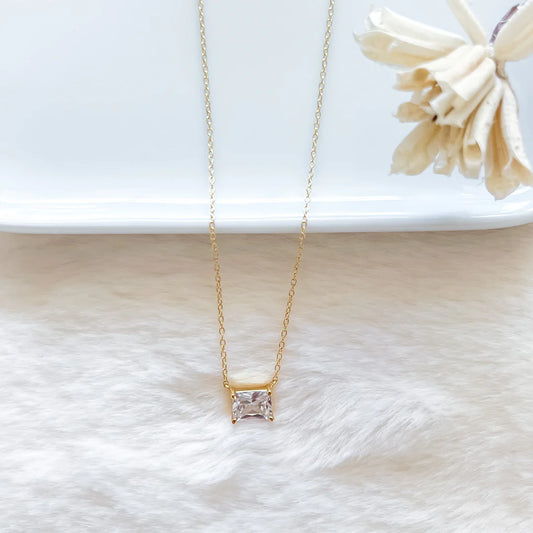 Baguette Gem Necklace