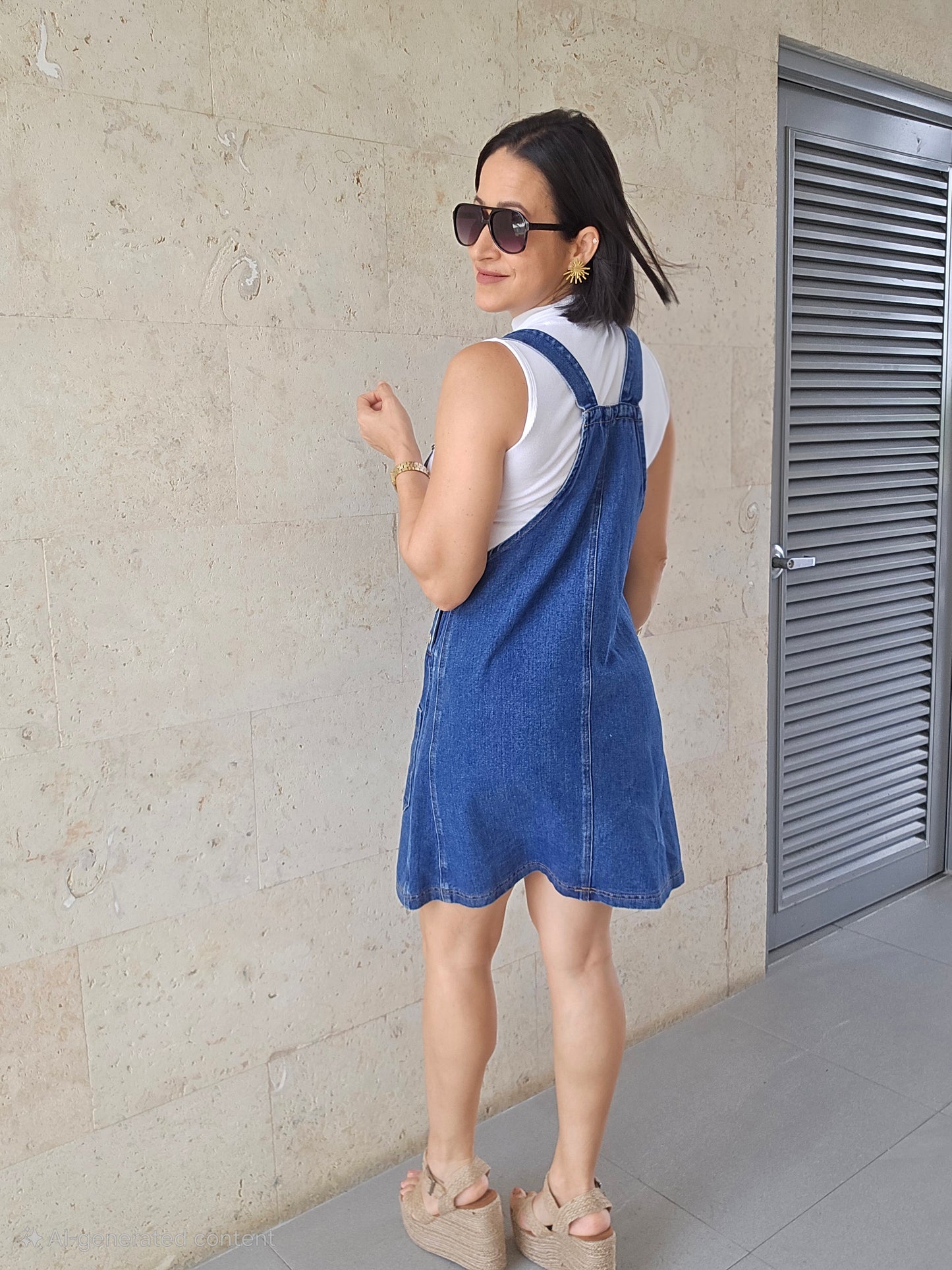 Alicia Overall Denim Dress