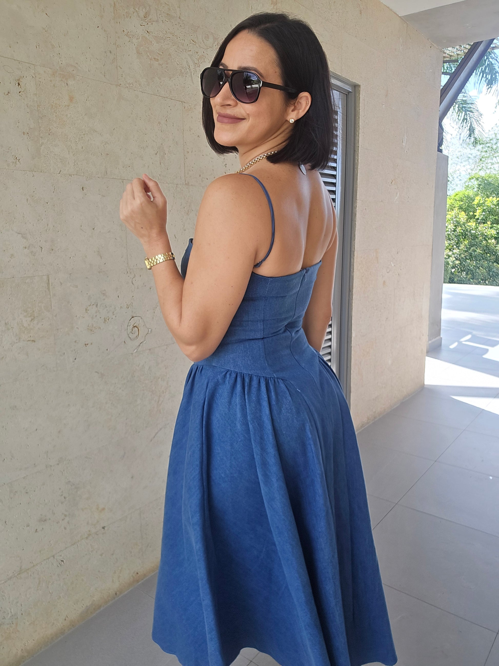 Jimena Denim Dress Solandis Boutique LLC Jimena Denim Dress Solandis Boutique LLC